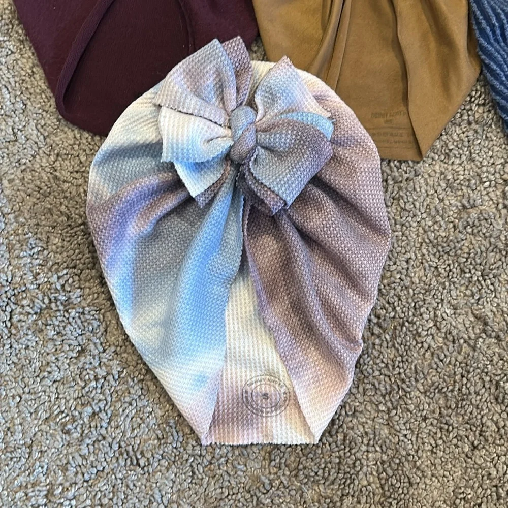 Bunny knots baby turbans size small 6/12m bundle of 5!